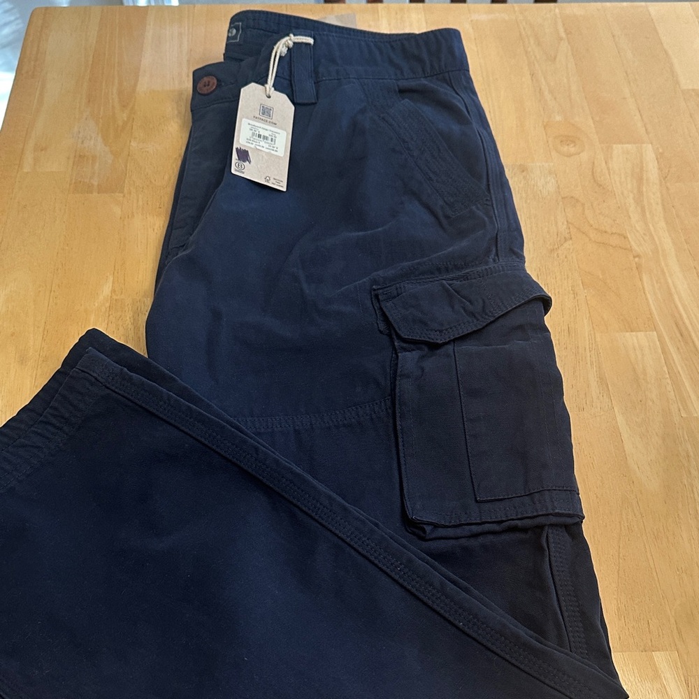 NWT Fatface 36 Regular Men's Navy Cargo Pants with Utility Pockets